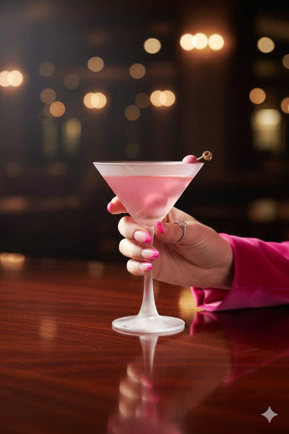 Pink French Tip Press-On Nails – Nude Base with Vibrant Tips