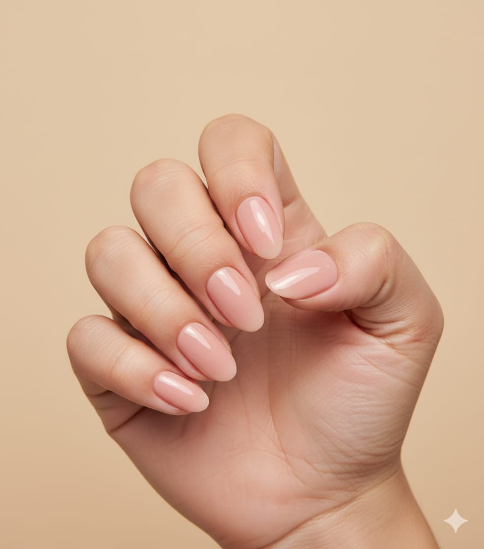 Elegant Nude Press-On Nails | Long-Lasting & Easy to Apply in Soft Nude Color.