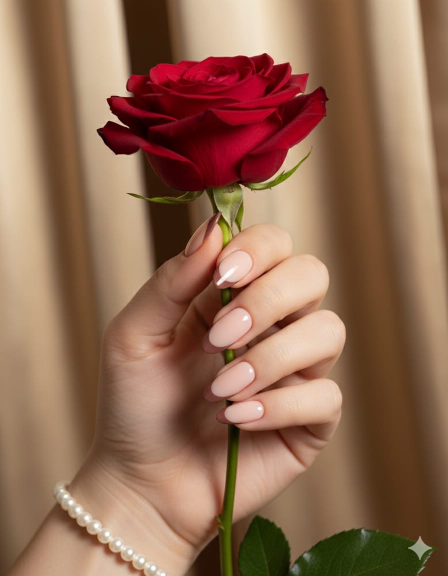 Mocha Elegance French Tip Press-On Nails