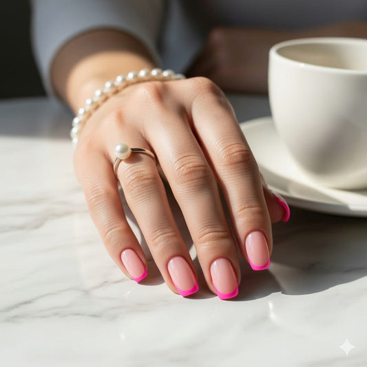 Smooth - Trendy Pink Edge Stick-On Nails