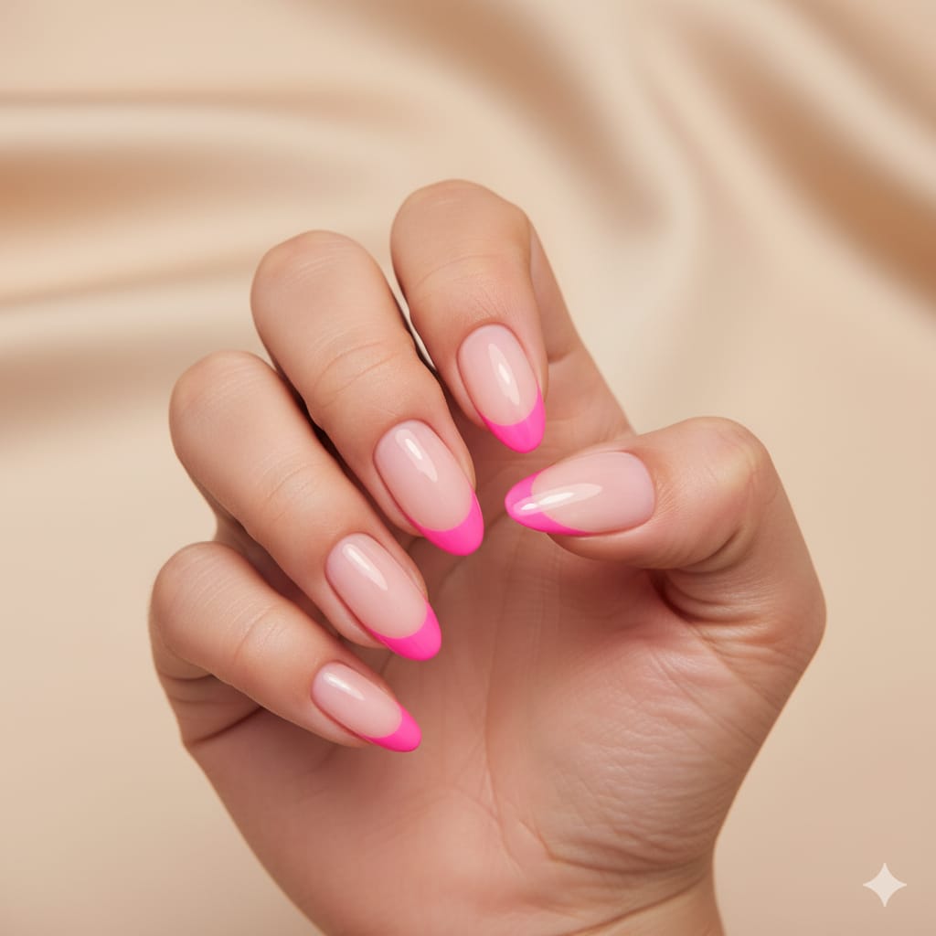 Smooth - Trendy Pink Edge Stick-On Nails