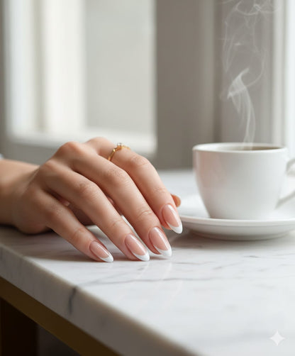 Chic French Classic Nail Shade – Soft White Elegance