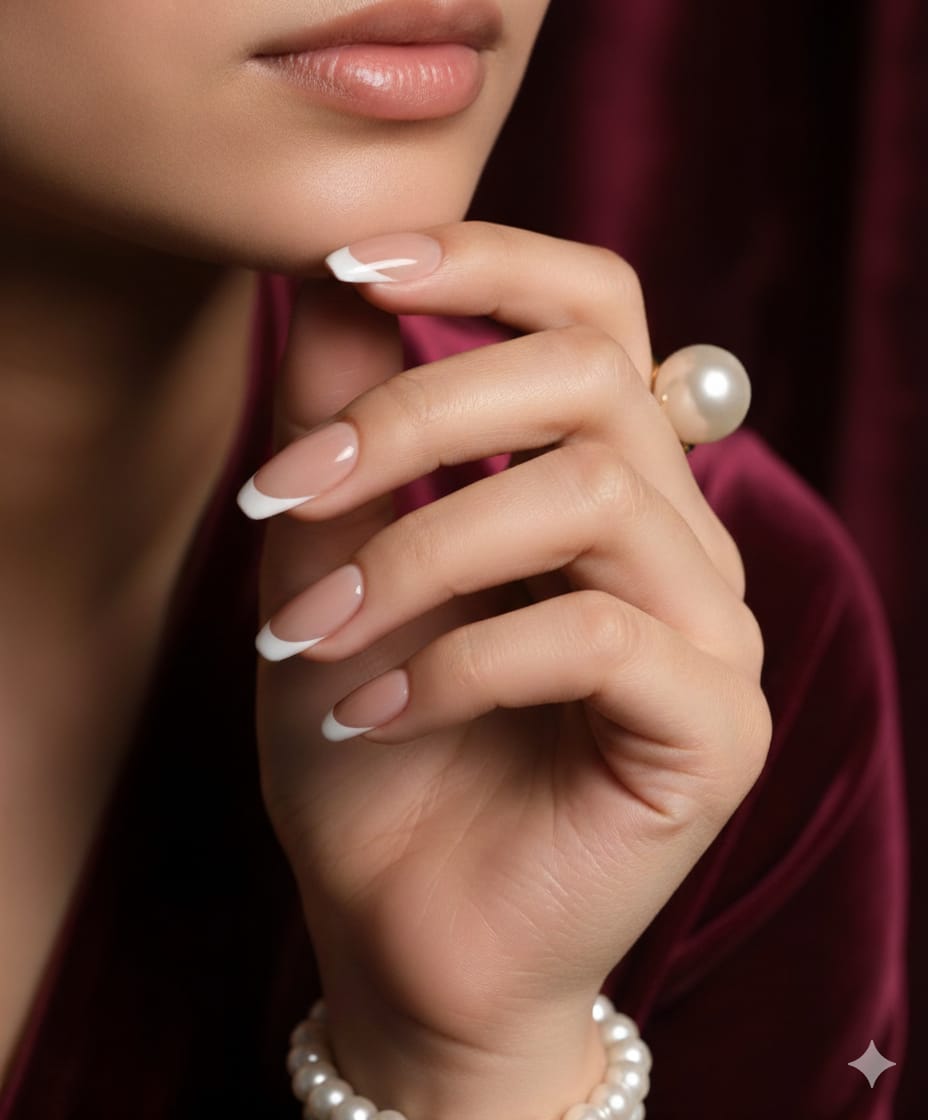 Chic French Classic Nail Shade – Soft White Elegance