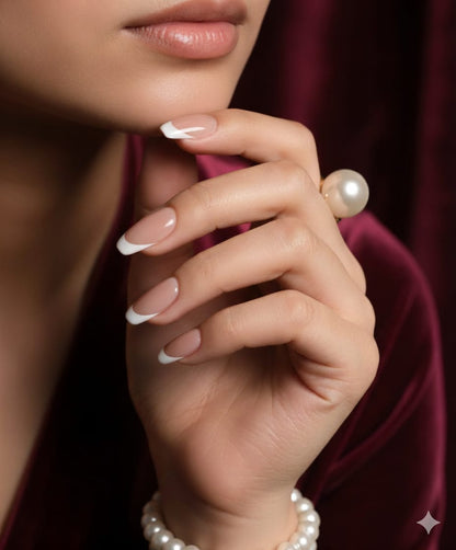 Chic French Classic Nail Shade – Soft White Elegance