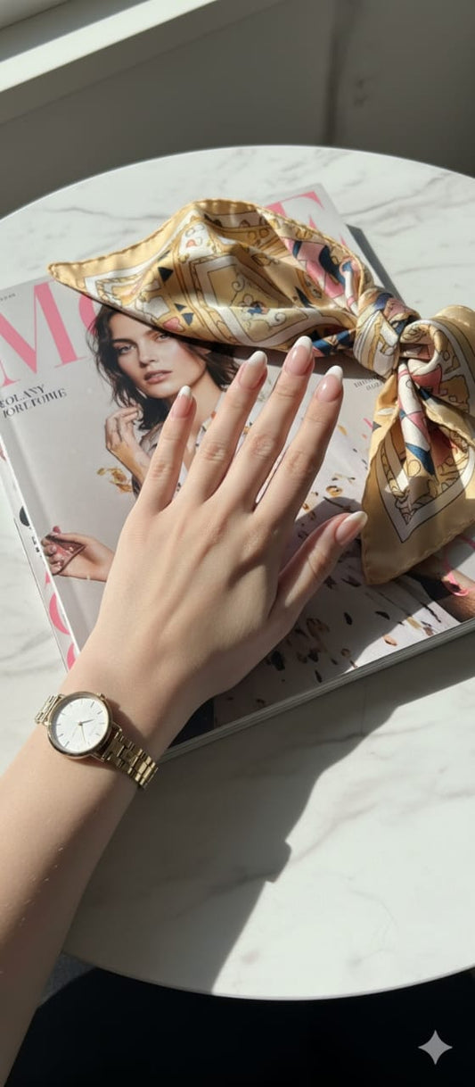 Classic Soft Curve French Tip Press-On Nails – Short & Chic