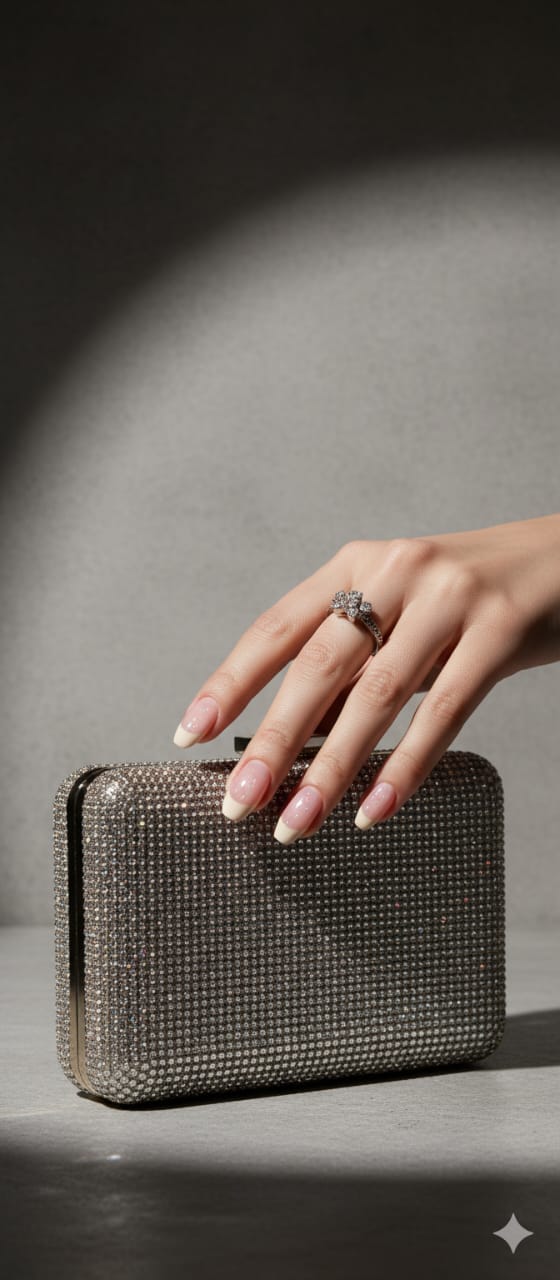 Classic Soft Curve French Tip Press-On Nails – Short & Chic